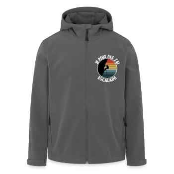 j'peux pas j'ai escalade - Veste softshell homme en polyester recyclé Stanley/Stella - noir - Devant - AI Model Male 185 light (185cm)