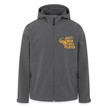 Fitness Motivation Bodybuilder Lift Now Chill Late - Recycelte Männer Softshell-Jacke von Stanley/Stella - Schwarz - Vorne - AI Model Male 185 light (185cm)