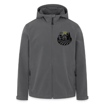 Ferme Bauernhof - Veste softshell homme en polyester recyclé Stanley/Stella - noir - Devant - AI Model Male 185 light (185cm)