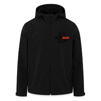 Polterabend Bier - Recycelte Männer Softshell-Jacke von Stanley/Stella - Schwarz - Vorne - AI Model Male 185 light (185cm)