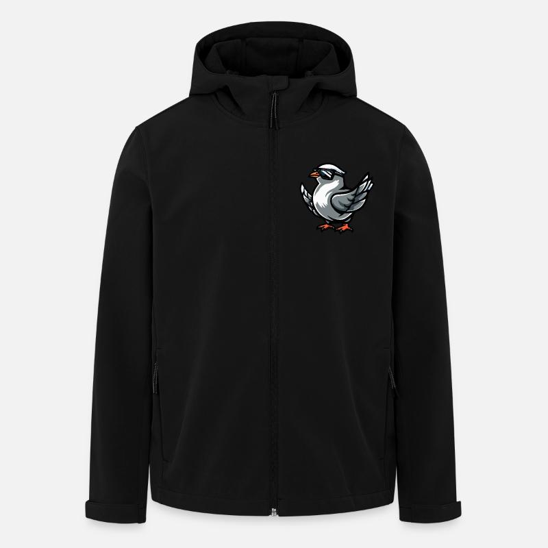 Taube Vogel Cool Comic - Recycelte Männer Softshell-Jacke von Stanley/Stella - Schwarz