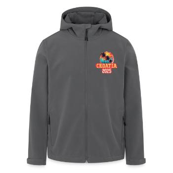 Croatia 2025 Palmen - Recycelte Männer Softshell-Jacke von Stanley/Stella - Schwarz - Vorne - AI Model Male 185 light (185cm)