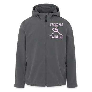 I can't I twirling humor woman twirling - Men’s Recycled Softshell Jacket by Stanley/Stella - black - Front - AI Model Male 185 light (185cm)