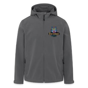 Barcelona 2025 Party Wolf - Men’s Recycled Softshell Jacket by Stanley/Stella - black - Front - AI Model Male 185 light (185cm)