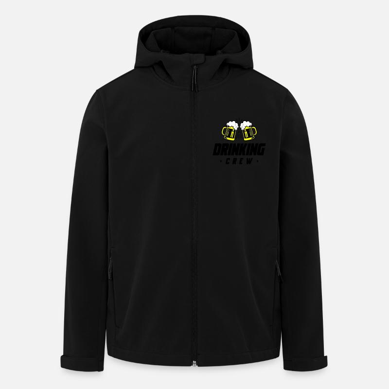 Boire de la bière Crew - Veste softshell homme en polyester recyclé Stanley/Stella - noir