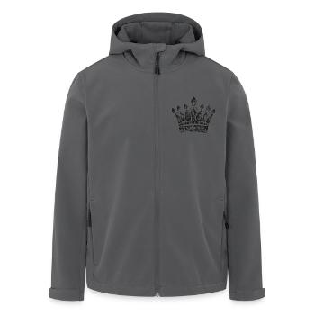 Crown Symbol Royal - Men’s Recycled Softshell Jacket by Stanley/Stella - black - Front - AI Model Male 185 light (185cm)