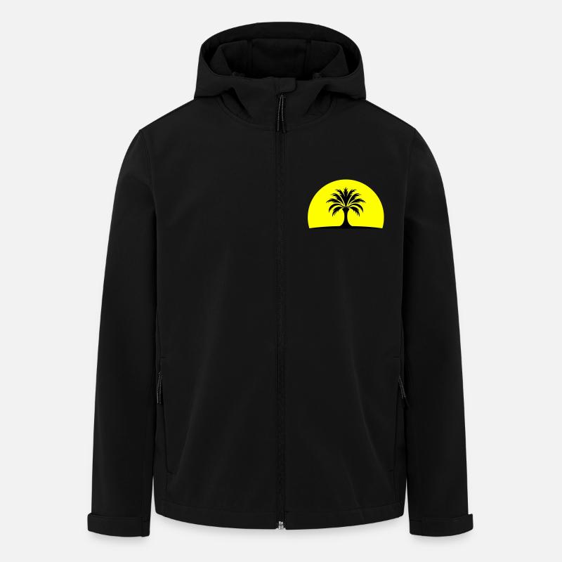 Sonne Palme Insel - Recycelte Männer Softshell-Jacke von Stanley/Stella - Schwarz