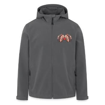 Armadillo Couple In Love Valentine's Day - Men’s Recycled Softshell Jacket by Stanley/Stella - black - Front - AI Model Male 185 light (185cm)