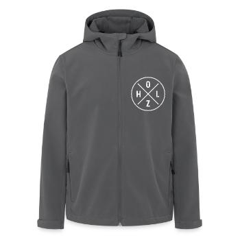 Brennholz - Holzfäller - Wald - Axt - Baum - Holz - Recycelte Männer Softshell-Jacke von Stanley/Stella - Schwarz - Vorne - AI Model Male 185 light (185cm)