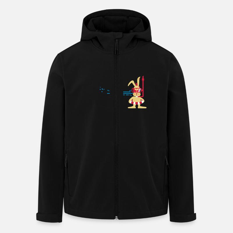Diver bunny (3c) - Recycelte Männer Softshell-Jacke von Stanley/Stella - Schwarz