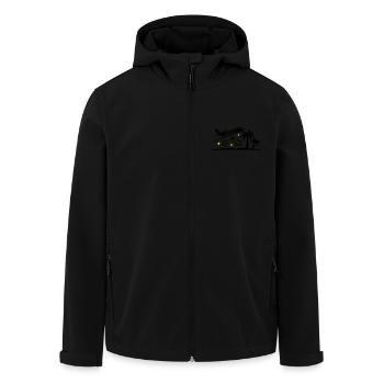 Vacation Airplane Beach - Men’s Recycled Softshell Jacket by Stanley/Stella - black - Front - AI Model Male 185 light (185cm)