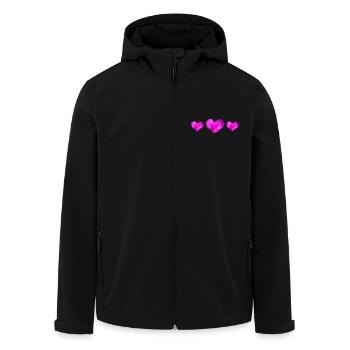 Heart Symbol Love In Love - Men’s Recycled Softshell Jacket by Stanley/Stella - black - Front - AI Model Male 185 light (185cm)