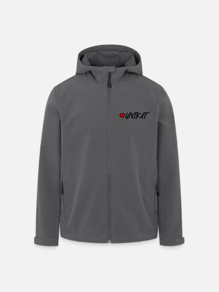 Unique Heart - Men’s Recycled Softshell Jacket by Stanley/Stella - black