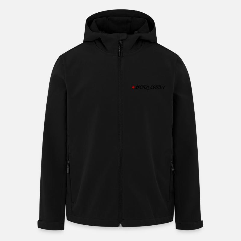 Special Edition Herz - Recycelte Männer Softshell-Jacke von Stanley/Stella - Schwarz