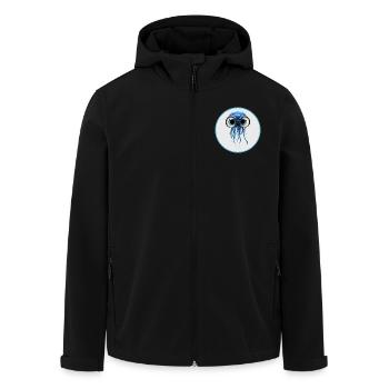 Qualle mit Taucherbrille - Recycelte Männer Softshell-Jacke von Stanley/Stella - Schwarz - Vorne - AI Model Male 185 light (185cm)