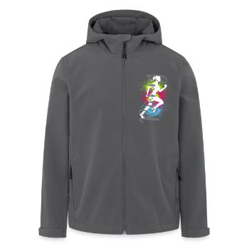 Running Sports Jogger Woman Racing Jogging Running - Men’s Recycled Softshell Jacket by Stanley/Stella - black - Front - AI Model Male 185 light (185cm)