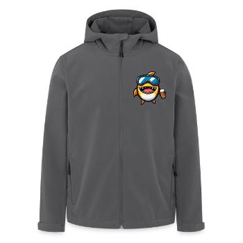 Piranha Fische Apres Ski Bier - Recycelte Männer Softshell-Jacke von Stanley/Stella - Schwarz - Vorne - AI Model Male 185 light (185cm)