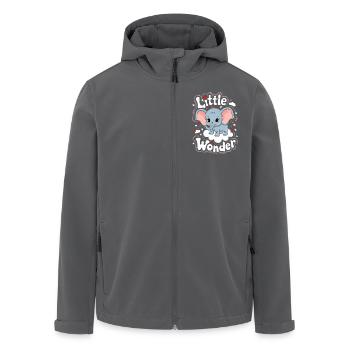 Little Wonder Elephant Child - Men’s Recycled Softshell Jacket by Stanley/Stella - black - Front - AI Model Male 185 light (185cm)