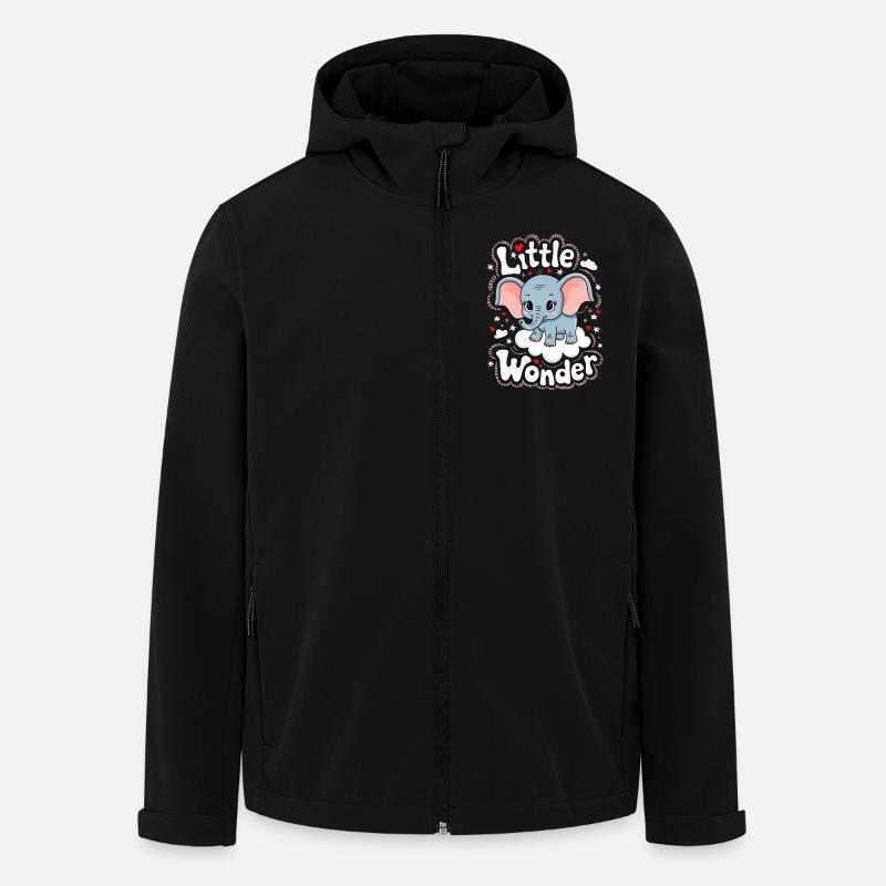 Petite Merveille Éléphant Enfant - Veste softshell homme en polyester recyclé Stanley/Stella - noir