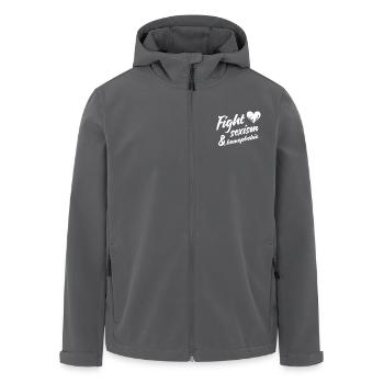 Fight sexism and homophobia - Recycelte Männer Softshell-Jacke von Stanley/Stella - Anthrazit - Vorne - AI Model Male 185 light (185cm)