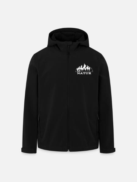 Natur - Recycelte Männer Softshell-Jacke von Stanley/Stella - Schwarz