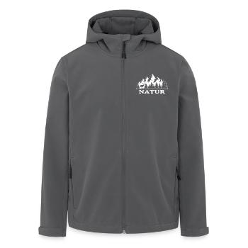 Natur - Recycelte Männer Softshell-Jacke von Stanley/Stella - Anthrazit - Vorne - AI Model Male 185 light (185cm)