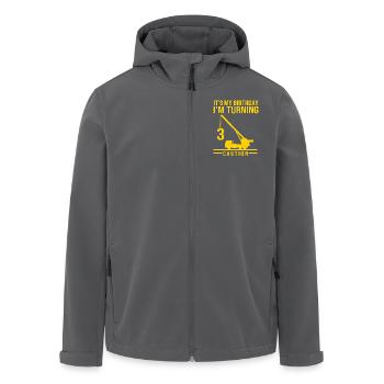 Children's birthday party construction site - Men’s Recycled Softshell Jacket by Stanley/Stella - black - Front - AI Model Male 185 light (185cm)