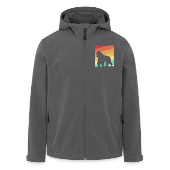 Gorilla - Recycelte Männer Softshell-Jacke von Stanley/Stella - Schwarz - Vorne - AI Model Male 185 light (185cm)