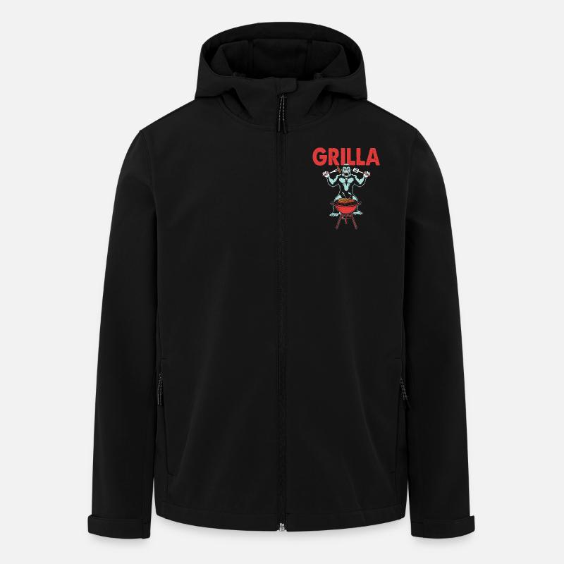 Gorille - Veste softshell homme en polyester recyclé Stanley/Stella - noir