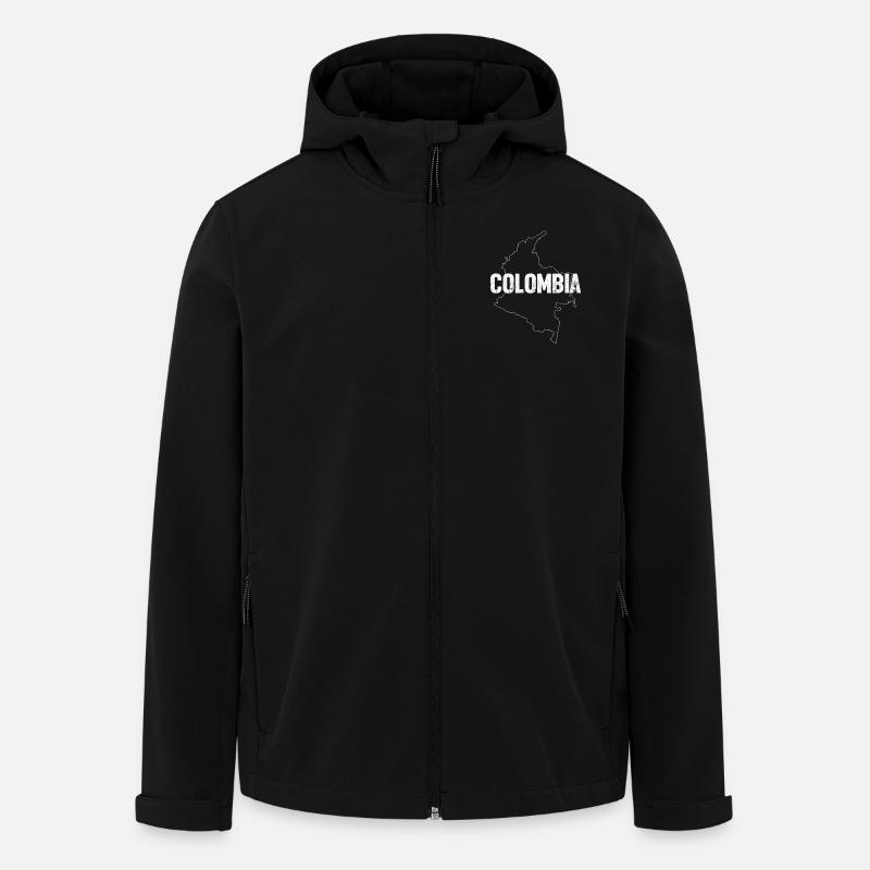 Kolumbien - Recycelte Männer Softshell-Jacke von Stanley/Stella - Schwarz