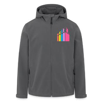 Ski Ski Holiday - Men’s Recycled Softshell Jacket by Stanley/Stella - black - Front - AI Model Male 185 light (185cm)