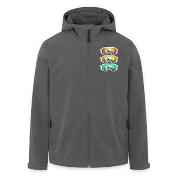 Ski Ski Holiday - Men’s Recycled Softshell Jacket by Stanley/Stella - black - Front - AI Model Male 185 light (185cm)