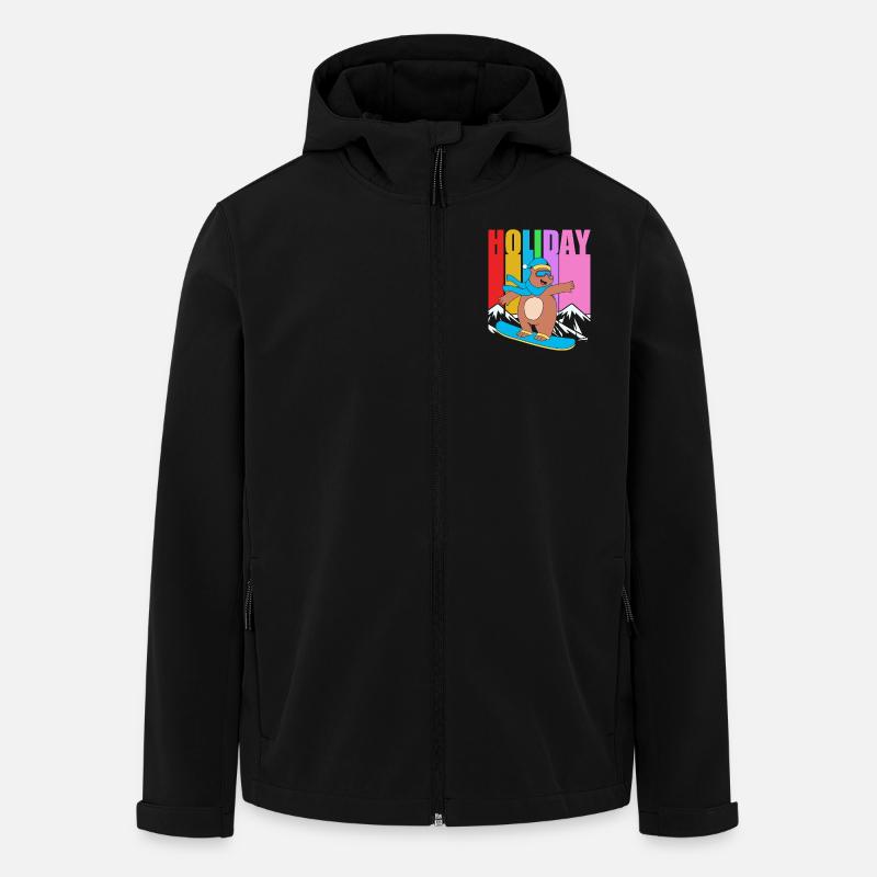 Snowboard Snowboard Vacances snowboard Snowboarders - Veste softshell homme en polyester recyclé Stanley/Stella - noir