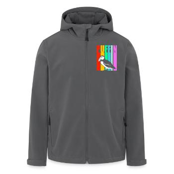 Papageientaucher Puffin - Recycelte Männer Softshell-Jacke von Stanley/Stella - Anthrazit - Vorne - AI Model Male 185 light (185cm)