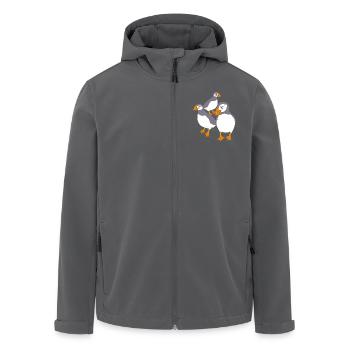 Papageientaucher Puffin - Recycelte Männer Softshell-Jacke von Stanley/Stella - Anthrazit - Vorne - AI Model Male 185 light (185cm)