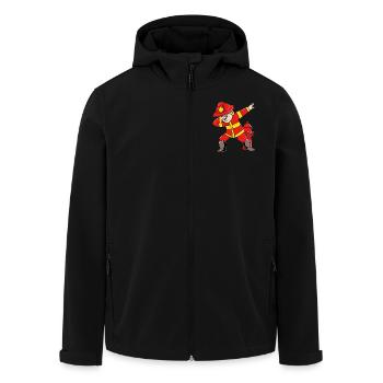 Firefighter Fire Brigade - Men’s Recycled Softshell Jacket by Stanley/Stella - black - Front - AI Model Male 185 light (185cm)