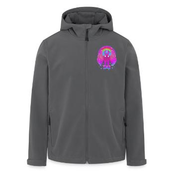 Mothman - Men’s Recycled Softshell Jacket by Stanley/Stella - black - Front - AI Model Male 185 light (185cm)