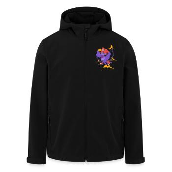 Mothman - Men’s Recycled Softshell Jacket by Stanley/Stella - black - Front - AI Model Male 185 light (185cm)