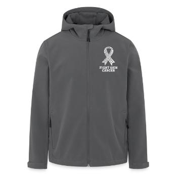 Hautkrebs Melanom - Recycelte Männer Softshell-Jacke von Stanley/Stella - Schwarz - Vorne - AI Model Male 185 light (185cm)