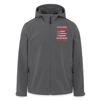 camion de pompiers anniversaire enfants pompier - Veste softshell homme en polyester recyclé Stanley/Stella - noir - Devant - AI Model Male 185 light (185cm)