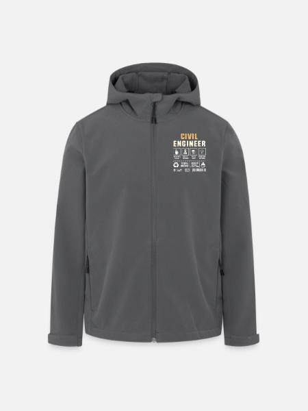 Civilingenjör, Byggarbetsplats, Byggarbetare - Softshelljacka herr i återvunnen polyester Stanley/Stella - svart