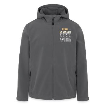 Civil Engineer Construction Site Construction Worker - Men’s Recycled Softshell Jacket by Stanley/Stella - anthracite - Front - AI Model Male 185 light (185cm)