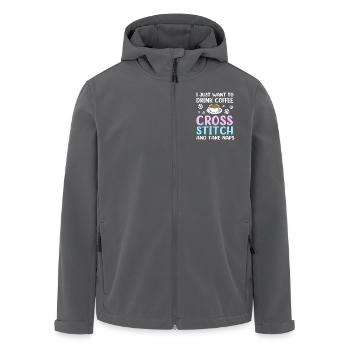 Croix - Veste softshell homme en polyester recyclé Stanley/Stella - noir - Devant - AI Model Male 185 light (185cm)