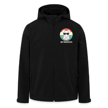 Zwergschnauzer - Recycelte Männer Softshell-Jacke von Stanley/Stella - Schwarz - Vorne - AI Model Male 185 light (185cm)