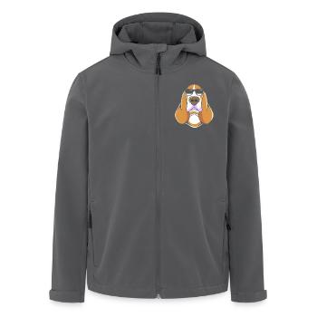 Basset Hound - Recycelte Männer Softshell-Jacke von Stanley/Stella - Schwarz - Vorne - AI Model Male 185 light (185cm)