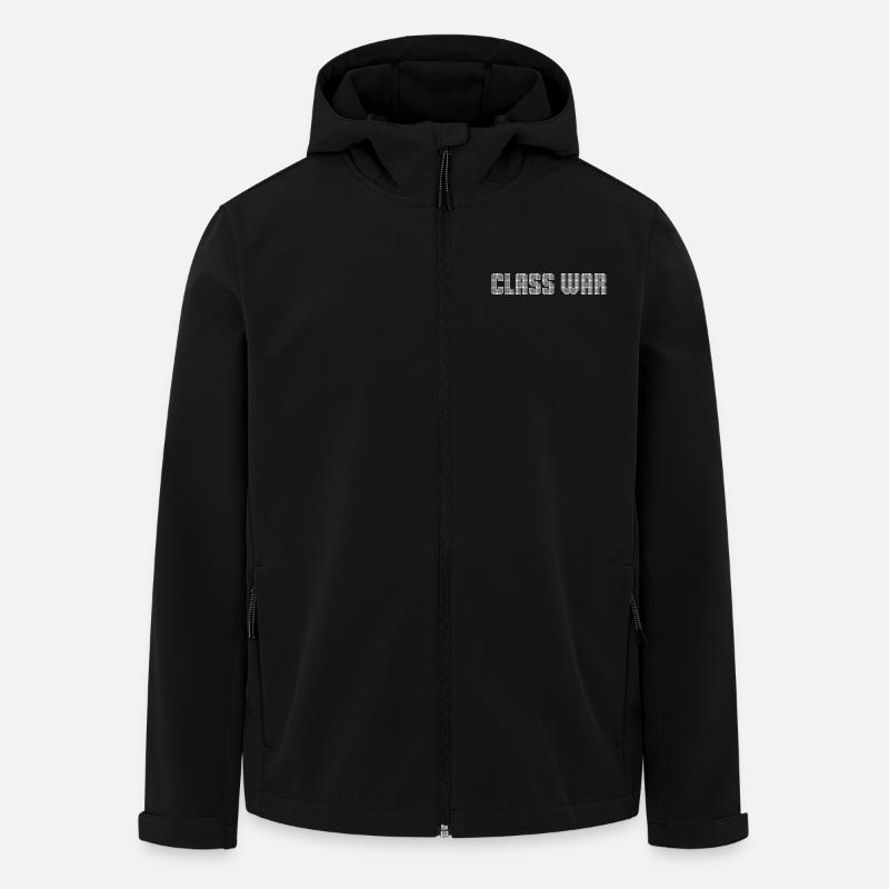GUERRE DES CLASSES - Veste softshell homme en polyester recyclé Stanley/Stella - noir