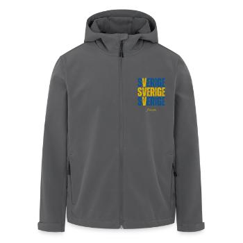 Flagge von Schweden, schwedischer Stolz - Recycelte Männer Softshell-Jacke von Stanley/Stella - Schwarz - Vorne - AI Model Male 185 light (185cm)