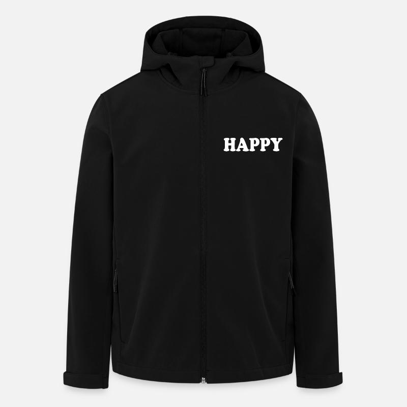 Happy - Recycelte Männer Softshell-Jacke von Stanley/Stella - Schwarz