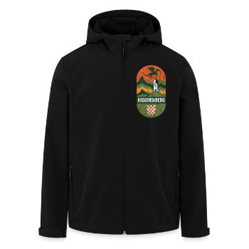 Aegidienberg Bad Honnef Siebengebirge Coat of Arms - Men’s Recycled Softshell Jacket by Stanley/Stella - black - Front - AI Model Male 185 light (185cm)