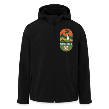 Aegidienberg Bad Honnef Siebengebirge Coat of Arms - Men’s Recycled Softshell Jacket by Stanley/Stella - black - Front - AI Model Male 185 light (185cm)